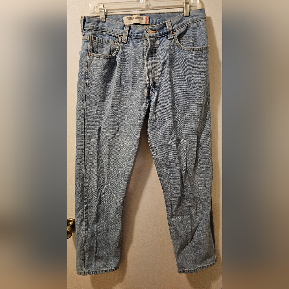 Levi’s 505 Regular Fit Straight Denim Blue 100% Cotton Jeans Men's Size 34X30